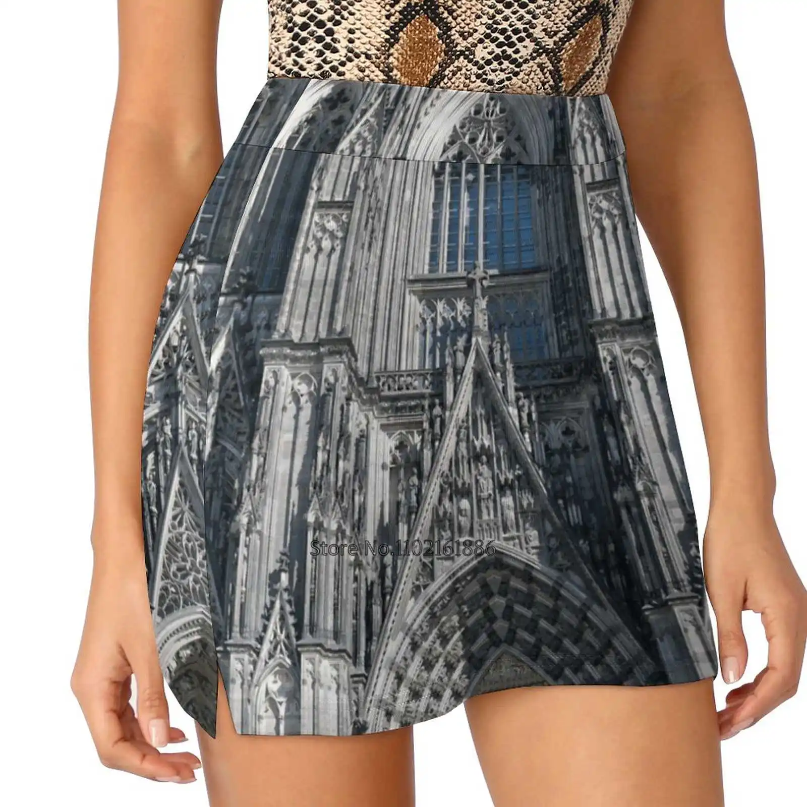 Cologne Cathedral Women'S Fashion Sporting Skirt With Pockets Tennis Golf Running Skirts Cologne Cathedral German Koelner Dom