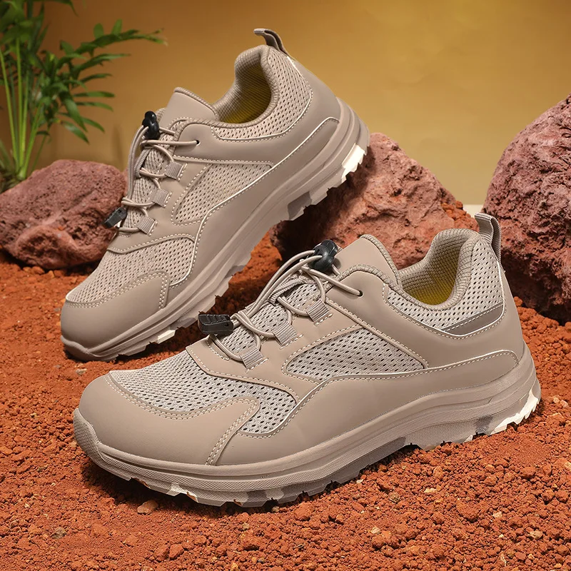 

New Mens Hiking Shoes Breathable Lace Up Trekking Male Light Cushioning Outdoor Climbing Tourism Sneakers For Men Trekking Shoes