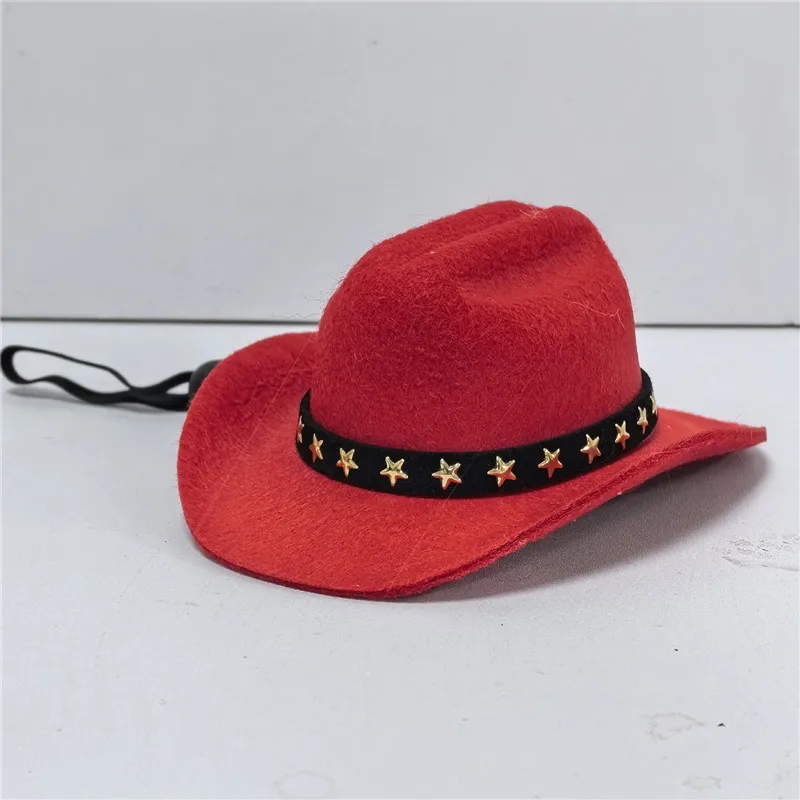 British Pet Dog Hat Star Cowboy Hat Pet Supplies Adjustable Dog Costume Top Hat Headwear Pet Hat Dogs Caps Pet Sun Hats for Cats