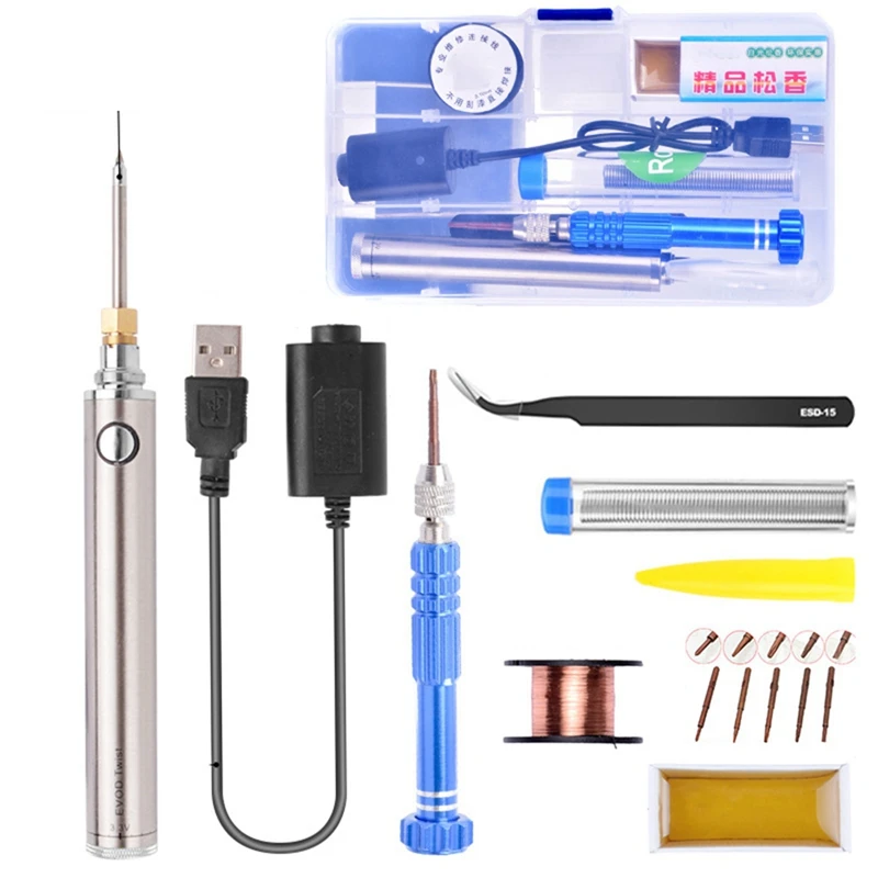 

1 Set 5V 8W Electric Soldering Iron Convenient Electric Soldering Iron Battery Soldering Iron