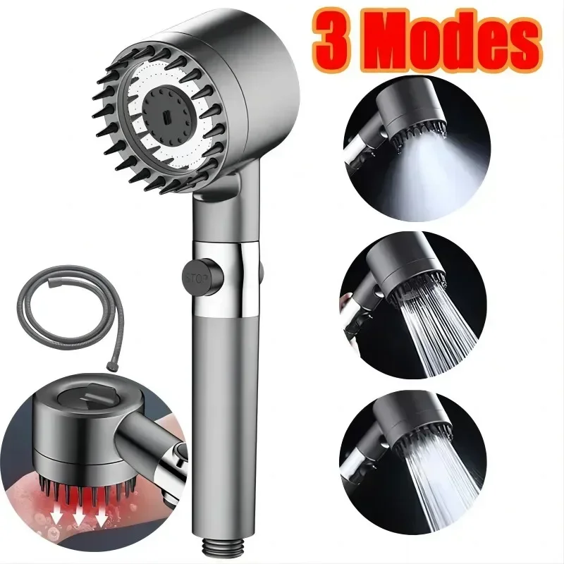 4 Modes Shower Head bath and body works micoe shower One-Key Stop Water Massage Shower Head With Filter Bathroom Accessories