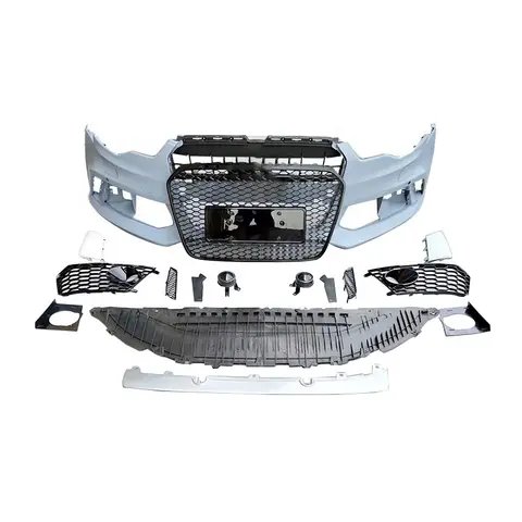 Novo kit de carroceria automotiva de alta qualidade para Audi A6 C7 RS6 estilo amortecedor dianteiro com grelha todos os acessórios 2012 2013 2014 2015