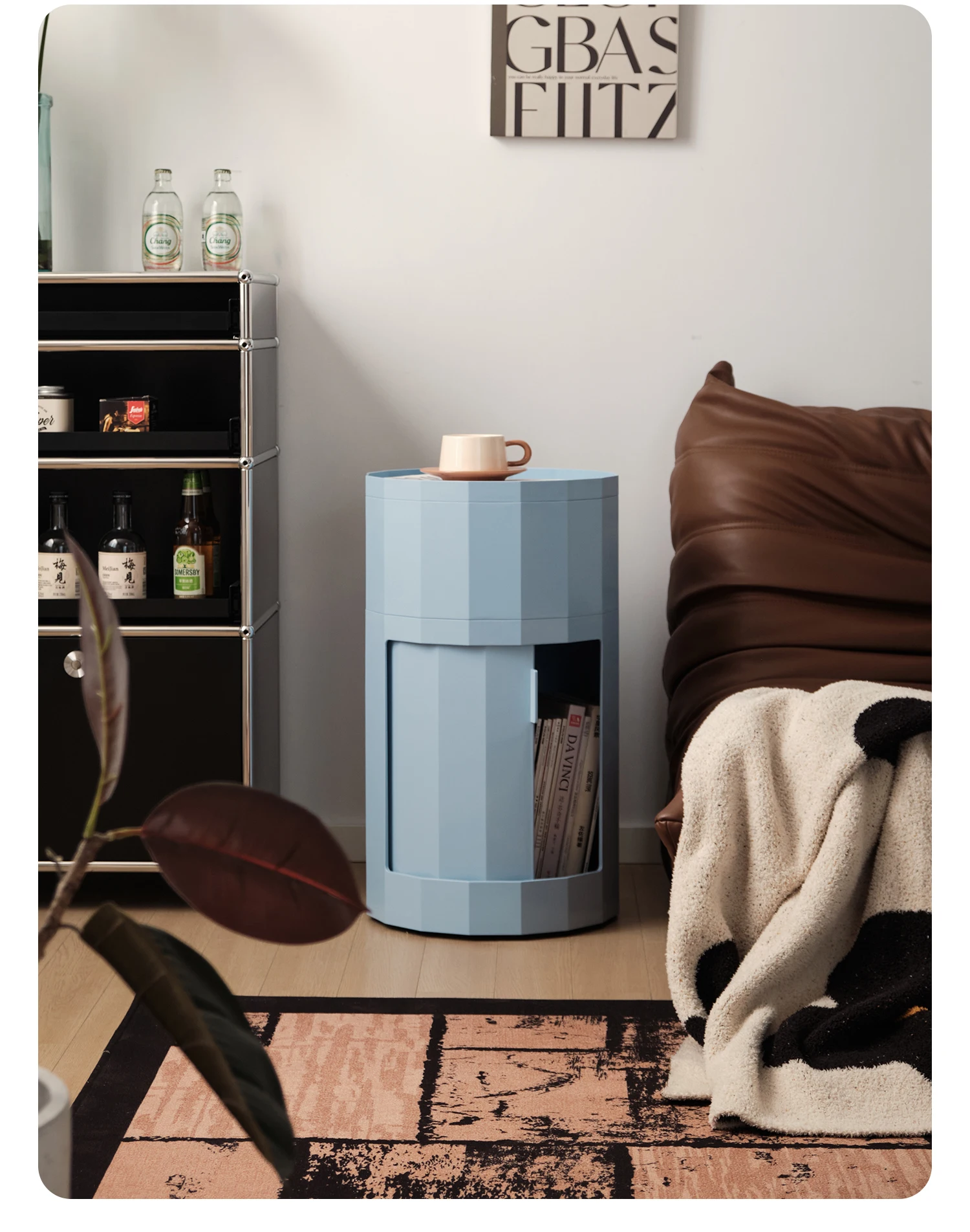 

Круглая тумбочка ins Wind, маленькая боковая спальня, мини-прикроватная тумбочка, маленькая тумбочка, узкая, простая, современная