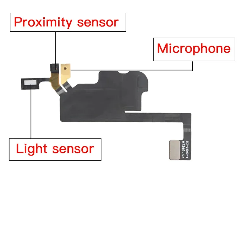 Sostituzione cavo flessibile per altoparlante auricolare per iPhone13 Mini Pro Max Connettore auricolare Modulo sensore di luce di prossimità Microfono