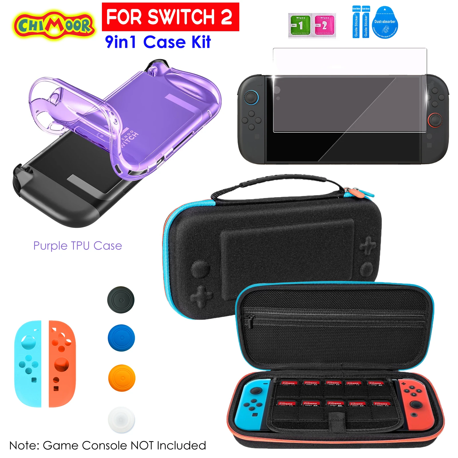 Schutzhülle für Switch 2 (2025), NS 2, TPU-Schutzhülle, kratzfest, stoßdämpfend, ergonomisches Griffdesign für NS2 – Detail 13
