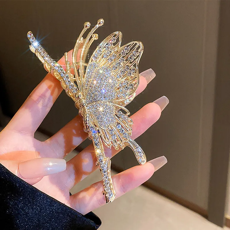 New Fashion Fine Luxury Metal Butterfly Elegant Hairpin for Women Girl Hair Accessories Headdress Wholesale