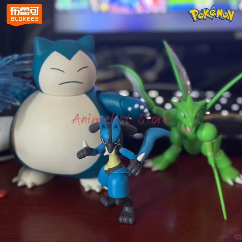

В НАЛИЧИИ оригинальные Blokees Pokémon Snorlax игрушка Pokemon фигурка Lucario сборная модель комплект Коллекционная милая кукла в подарок