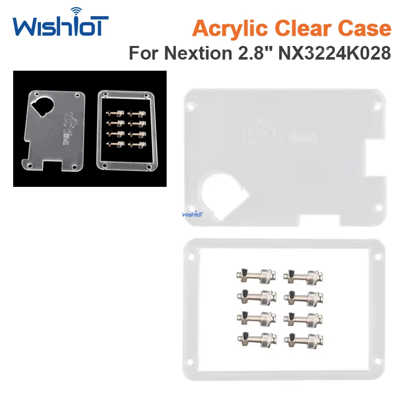 Acrylic Plastic Transparent Clear Case for Nextion Enhanced  2.8 inch HMI Touch Display Screen NX3224K028