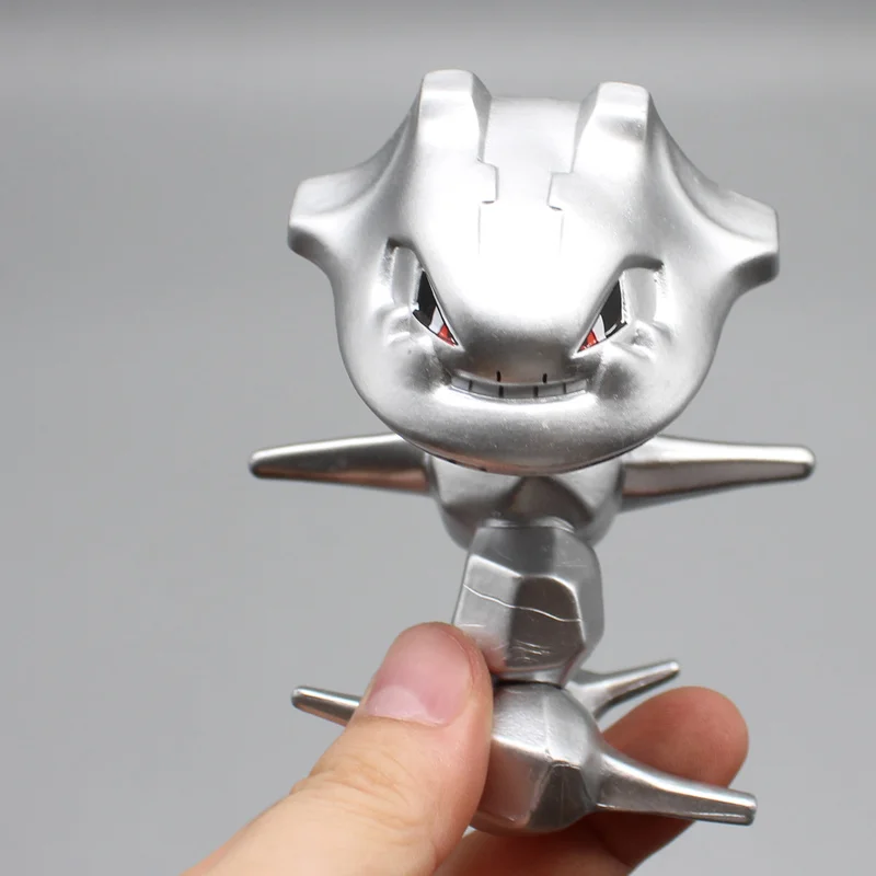 10cm Pokemon Gk Steelix Figurki Anime Silver Evolution Kawaii Mini Action Doll Model Desktop Decoration Children Collection Toy