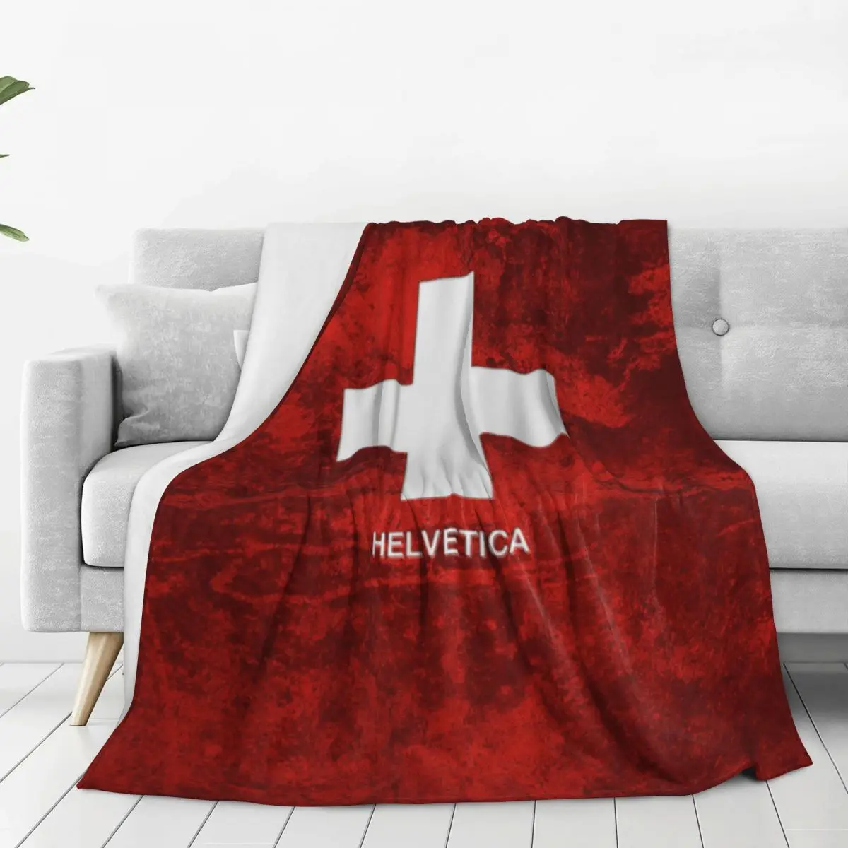 Swiss Switzerland Flag Blankets Fleece Multi-function Sofa Throw Blankets For Home Bedroom Office Throws Bedspread Quilt