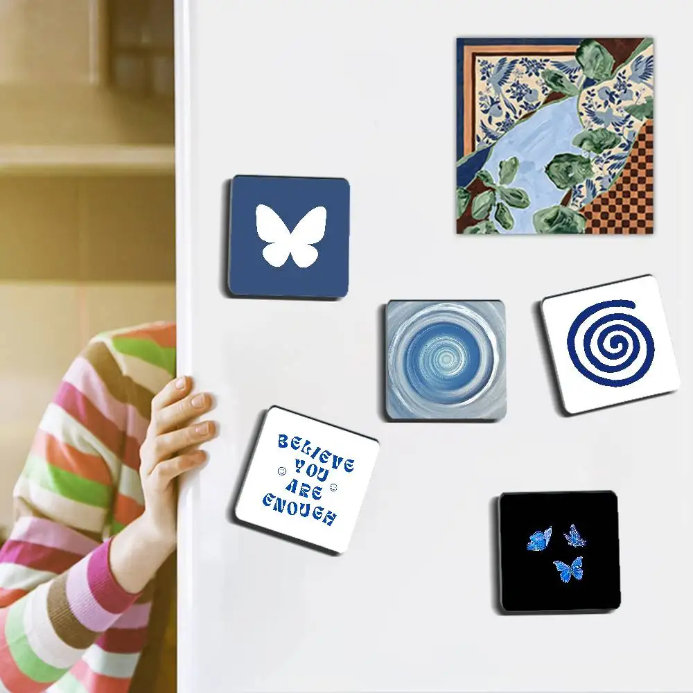 الأزرق نمط نجمة القلب القط الذاتي الحب مغناطيس الثلاجة ديكور المنزل مغناطيس Ins نمط مغناطيس ديكور المغناطيس