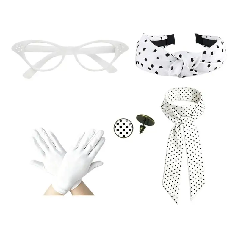 A52E 50er-Jahre-Rockabilly-Kostüme, 1950er-Jahre-Kostüme, Zubehör, Halloween-Cosplay-Kostüm – Detail 4