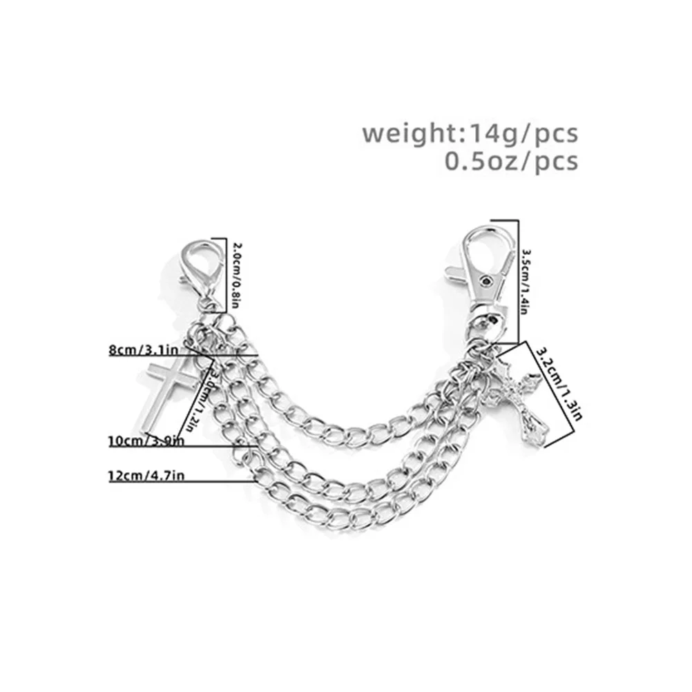 2 قطعة الصليب للأحذية سلسلة الأحذية الديكور التمهيد سلاسل النساء الأحذية سلاسل المجوهرات الغربية للنساء راعية البقر حذاء رياضة اكسسوارات