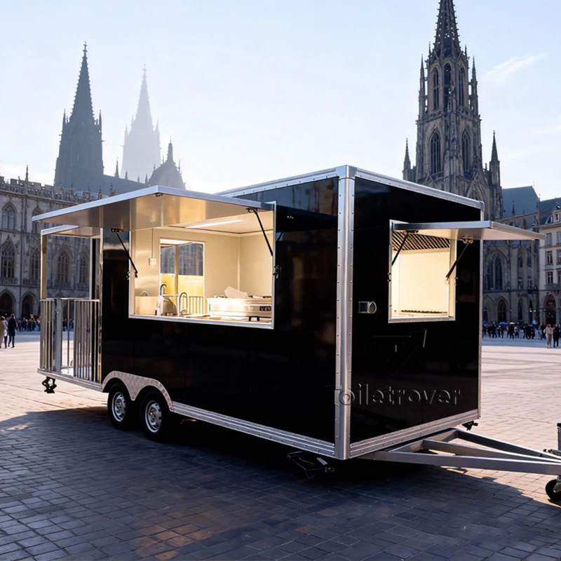 

Usa Standard Luxury Taco Food Truck Charcoal Bbq Hot Dog Roasted Chicken Grill Food Trailer for Sale