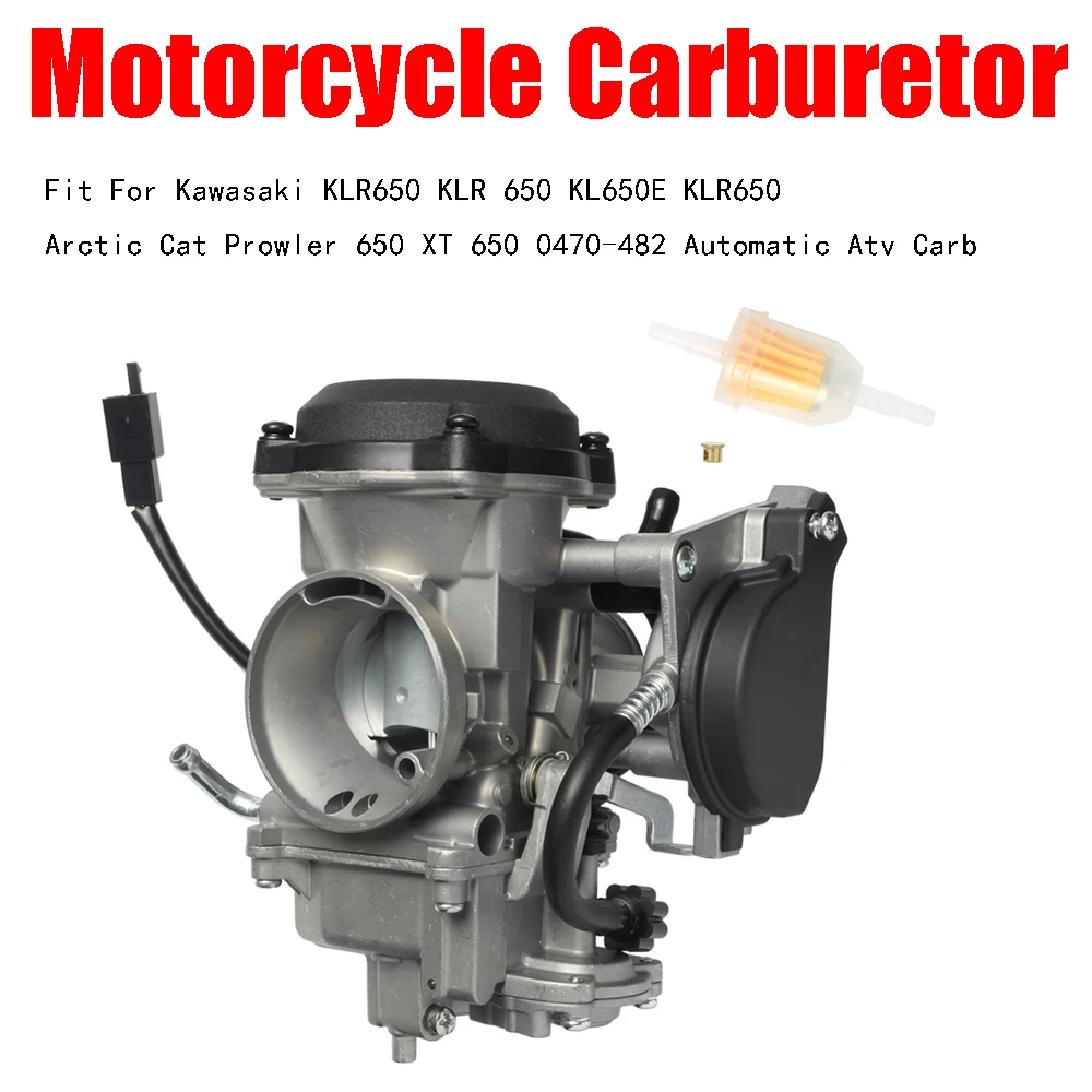 Carburetor CVK40 40mm Fit For Kawasaki KLR650 KLR 650 KL650E KLR650 Arctic Cat Prowler 650 XT 650 0470-482 Automatic Atv Carb