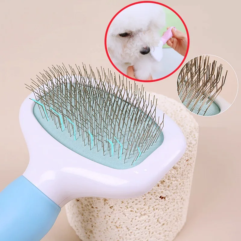 

Dog Comb Massage Dog Brush Pet Hair Remover Long Teeth Dogs Hair Comb Stainless Steel Combs for Dogs Grooming Brush Pet Supplies