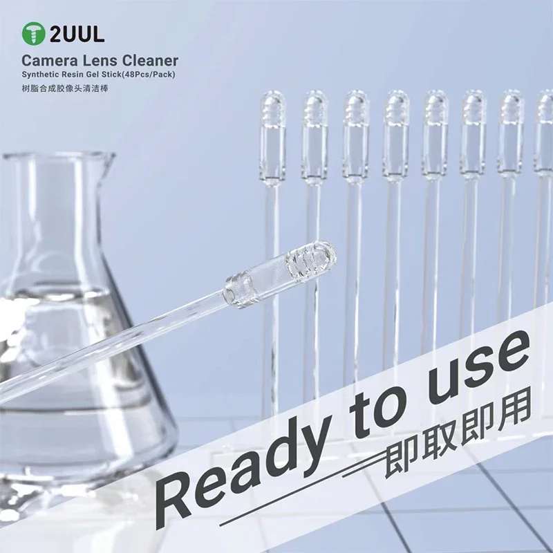 2UUL 48pcs Camera Cleaning Stick Resin Synthetic Rubber Portable Lens Dust Removal for Mobile Phone Camera Lens Cleaning Tool
