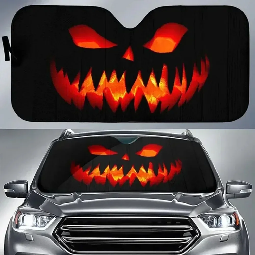 Automotive Universal Personalized Foldable Car Windshield Sunshade for Horror Movies 3D Printing Protection of Car Interior Hall