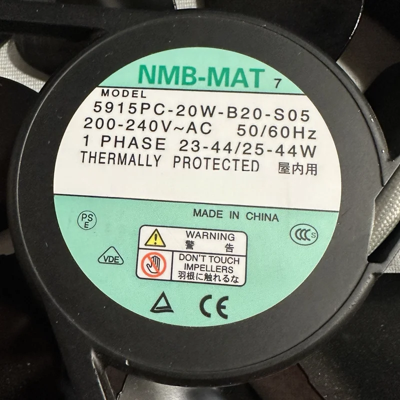 L+ 1pcs for NMB-MAT 5915PC-20W-B2-S05 Cooling Fan 200V 35W Thermally Protected