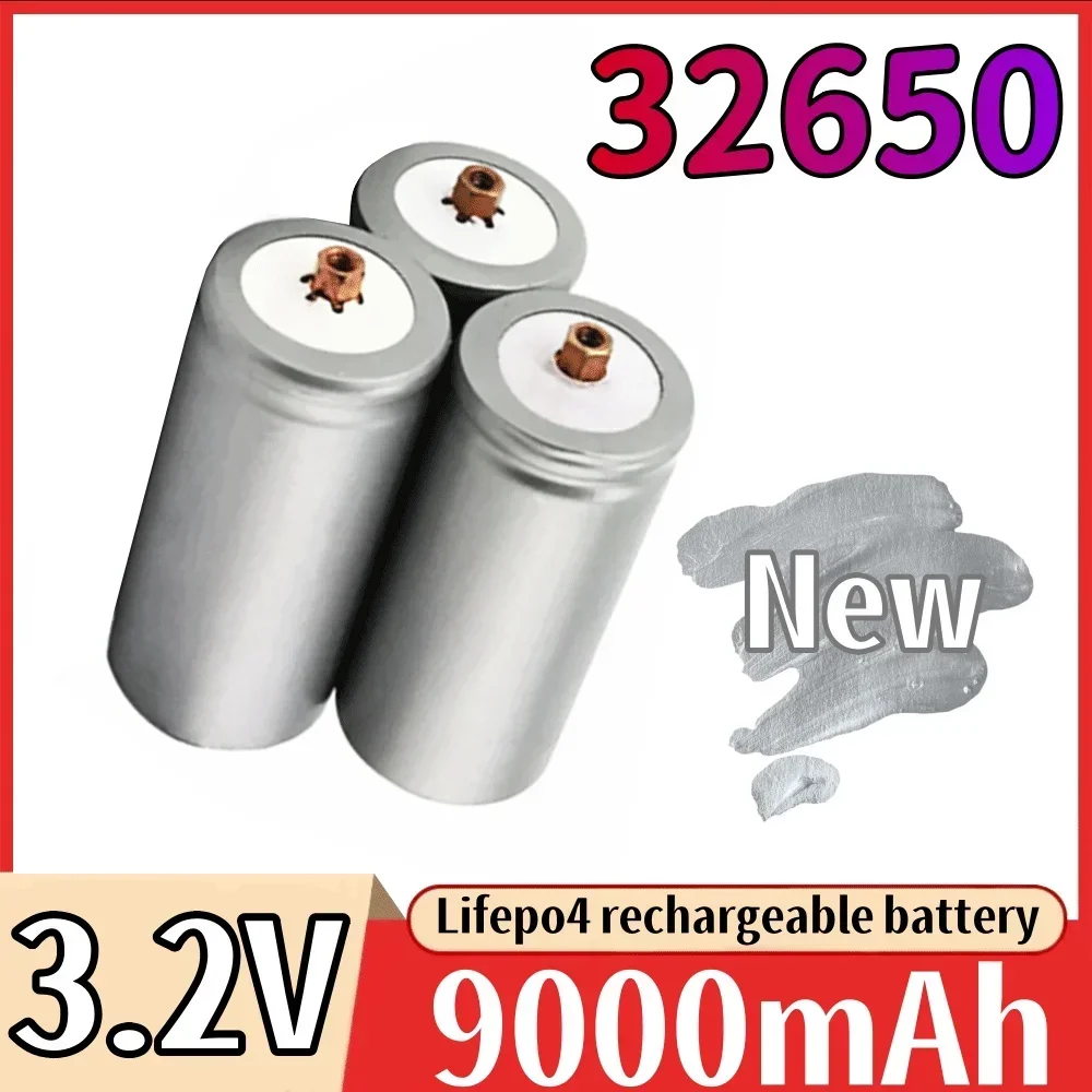 

32650 3.2V 9000mAh LiFePO4 Rechargeable Lithium Cell for Electric Bike Battery Pack with Screw