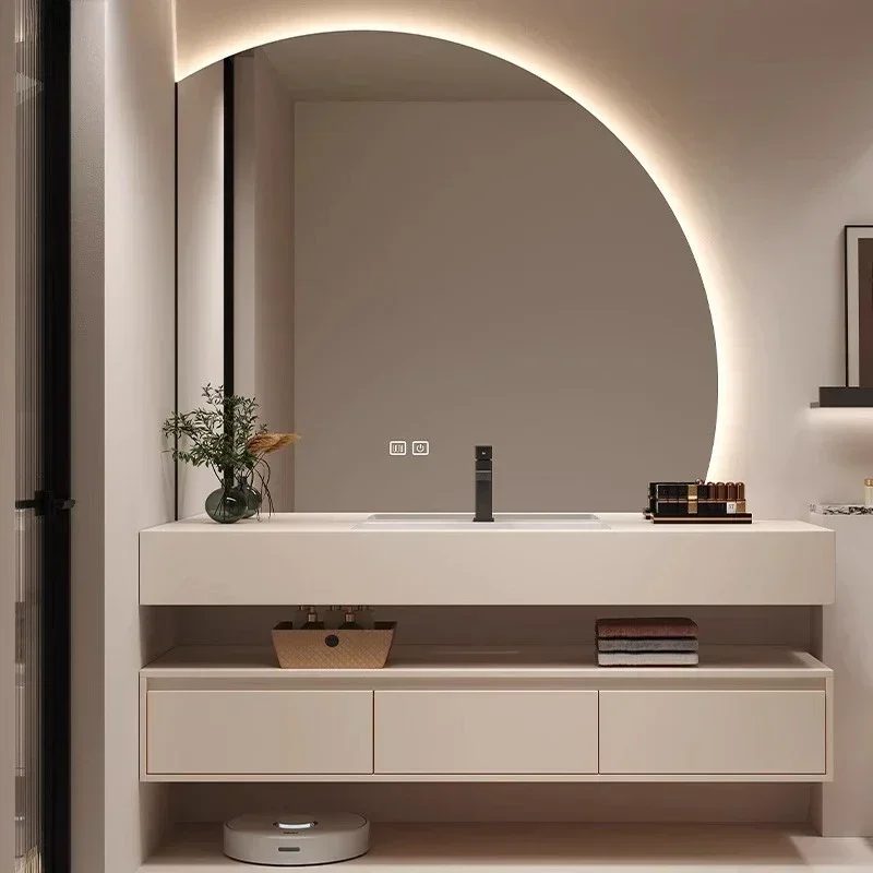 

Зеркальный шкаф для ванной комнаты, ванная комната с подсветкой, металлический шкаф для хранения, небольшая мебель для хранения раковины, удобный с выдвижными ящиками