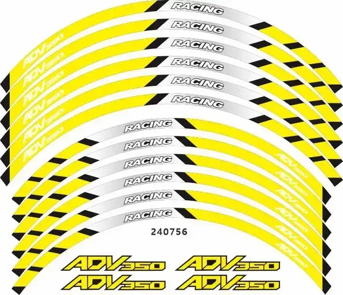 For YAMAHA ADV350 Motorcycle Parts Contour Wheel Decoration Decal Sticker - A