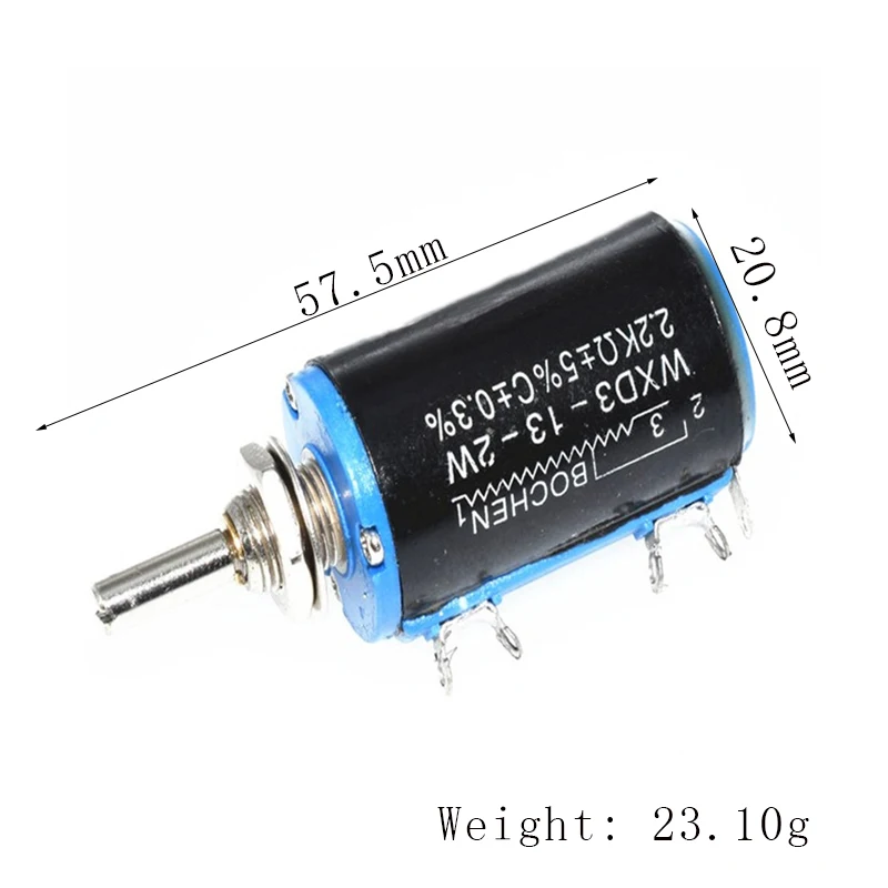 1pcs WXD3-13-2W 100 200 220 470 680 R Ohm 1K 2.2K 3.3K 4.7K 5.6K 6.8K 10K 22K 33K 47K 100K Ohm Wirewound Potentiometer