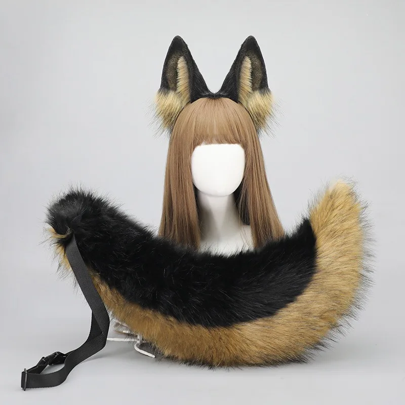 ใหม่น่ารักสาว Furry สัตว์สุนัขหู Headdress ตุ๊กตา Handmade Headband อะนิเมะสําหรับคริสต์มาสฮาโลวีนคอสเพลย์อุปกรณ์เสริม