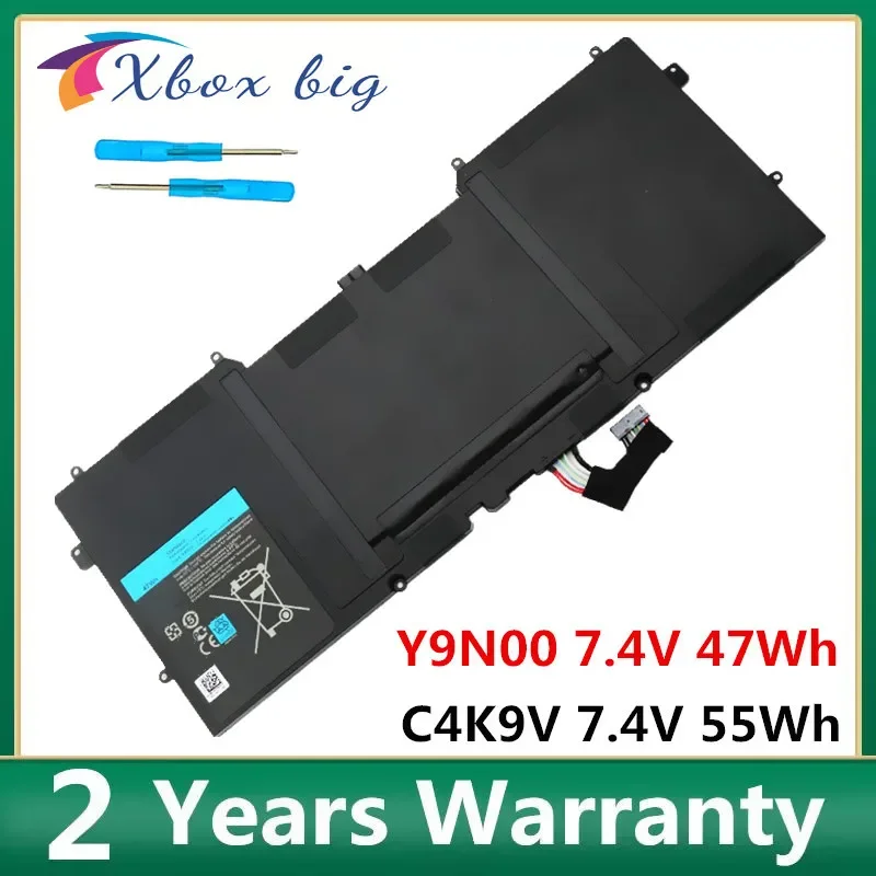 Batería de ordenador portátil C4K9V Y9N00 para DELL XPS 13 9333 L322X 13-L321X L221x 9Q33 3H76R 0Y9N00 489XN PKH18 0PKH18 P20S XPS12 47Wh 55Wh