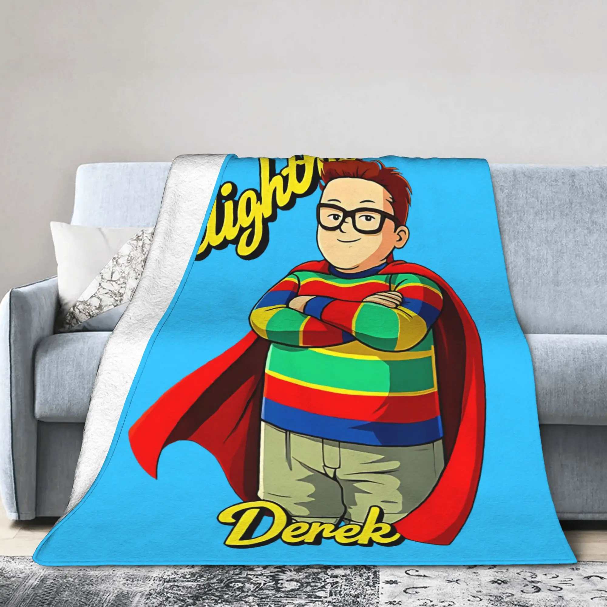 Delightful Derek  Movie   Blankets Fleece Summer Air Conditioning  Breathable Soft Throw Blankets for Bedding Car Quilt
