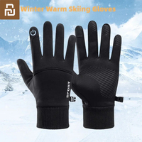 Xiaomi Youpin Black Winter Warm Full Fingers Waterproof Cycling Outdoor Sports Running Motorcycle Ski Touch Screen Fleece Gloves