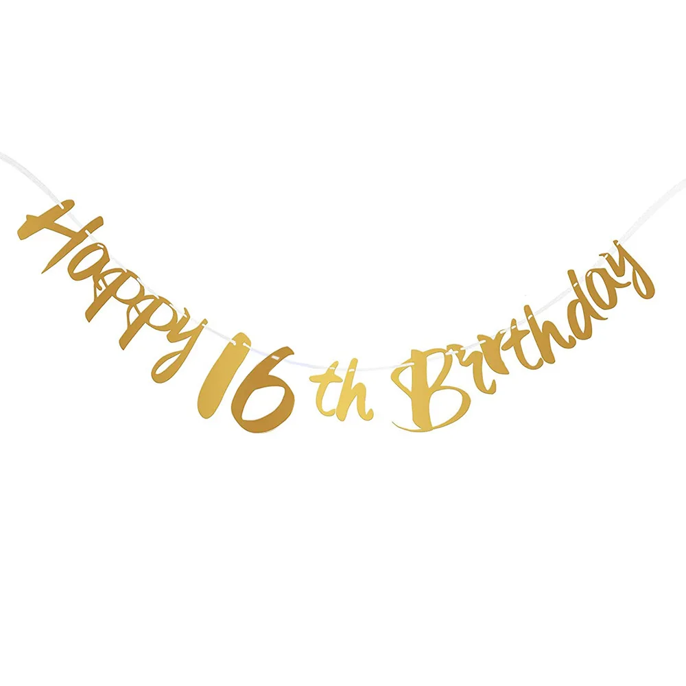 1PC Alles Gute zum Geburtstag 16/18/21/30/40/50/60/70/80thYear Alte Einweggeschirr Schwarz Gold Platte Tischdecke Banner Für 60. Geburt – Detail 7