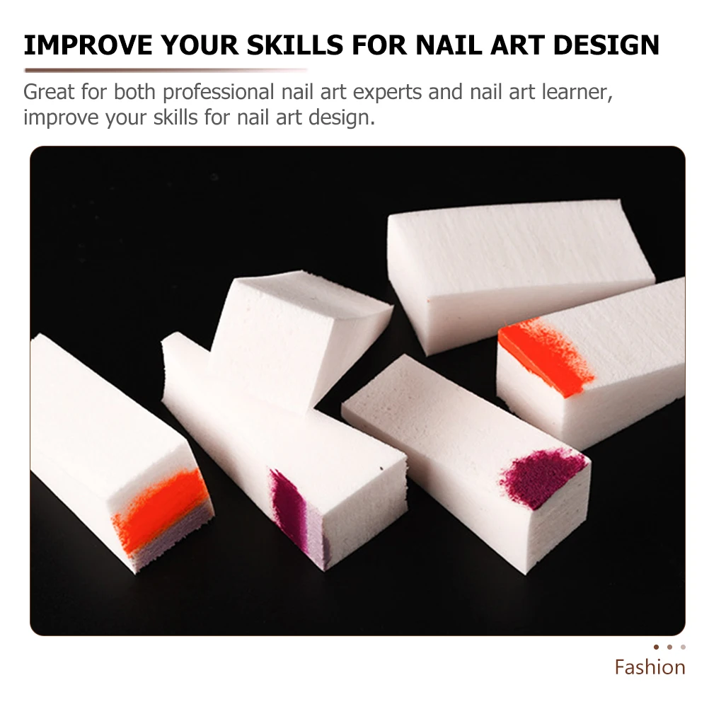 20 pçs ferramentas de esponja de beleza esponjas de gradiente de unhas para unhas maquiagem mistura macia polonês