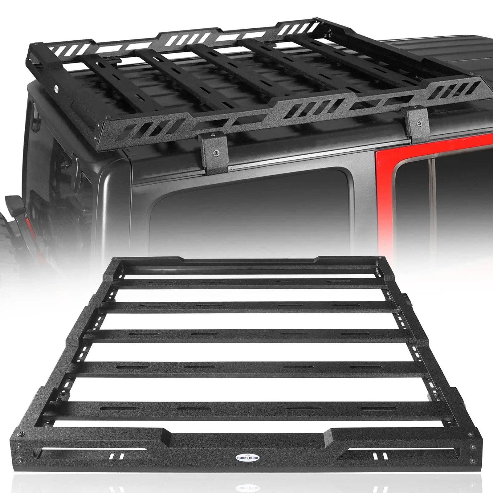 

Overlanding Roof Rack for 2018-2025 Wrangler JL 2/4 Doors & Gladiator JT, Steel Cargo Basket for Hard Top Only