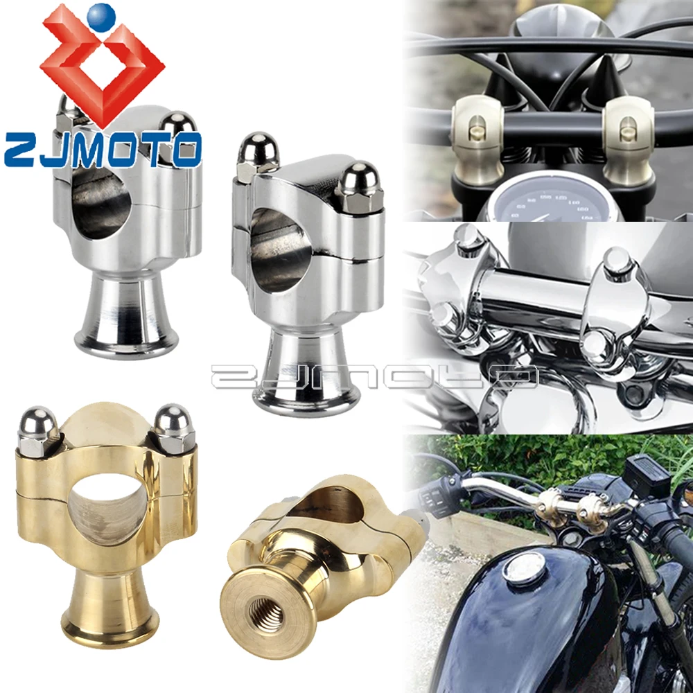 

Motorcycle 25mm Handlebar Clamp Risers Fixed Seat Clamps Low Riser Universal For Honda Shadow CBR Harley Cruiser Dyna Cafe Racer