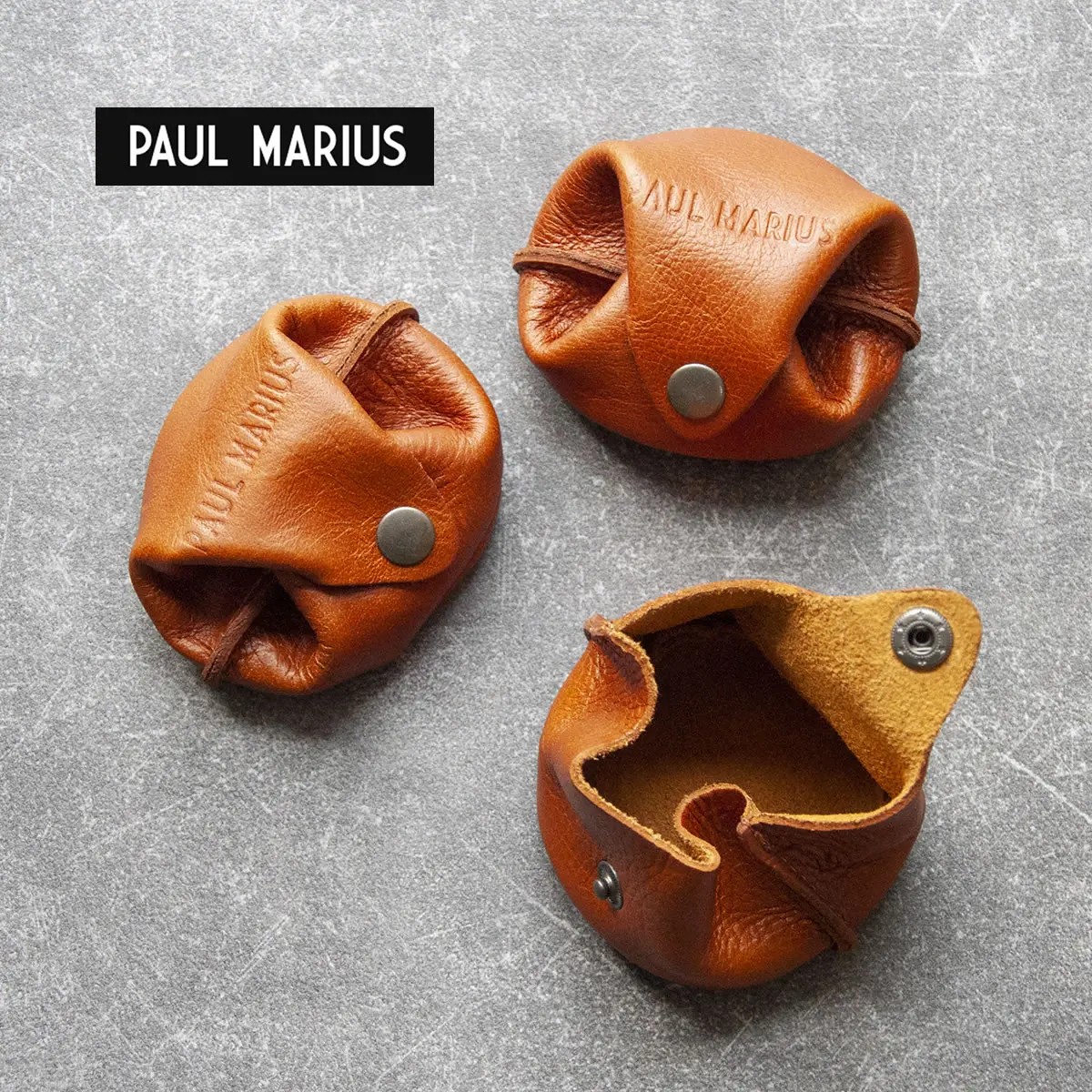 

Paulmarius LEscarcelle кожаный кошелек для монет в стиле ретро, маленькая сумка с акцентами, жесткий кошелек из воловьей кожи, весна 2026