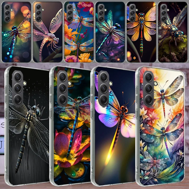 Dragonfly Texture is Realistic Shell Phone For Samsung Galaxy Note 20 Ultra 10 Lite 9 8 A05S A50 A30 A20 A03 A04 A02S A70 A40 A1