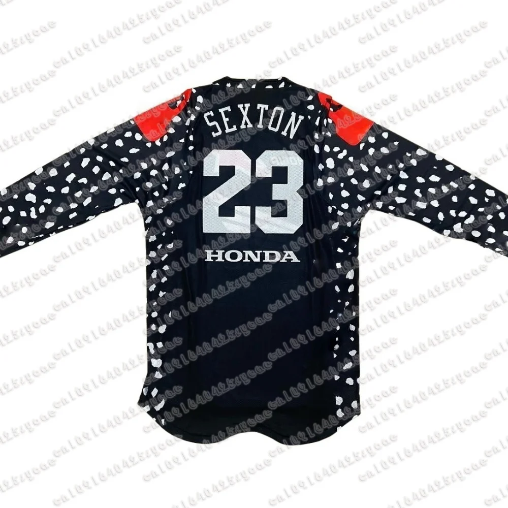 

Honda Chase #23 Sexton Autographed Replica Unadilla Jersey Motocross Racing Shirt Men's Breathable Quick Drying Sports T-Shirt