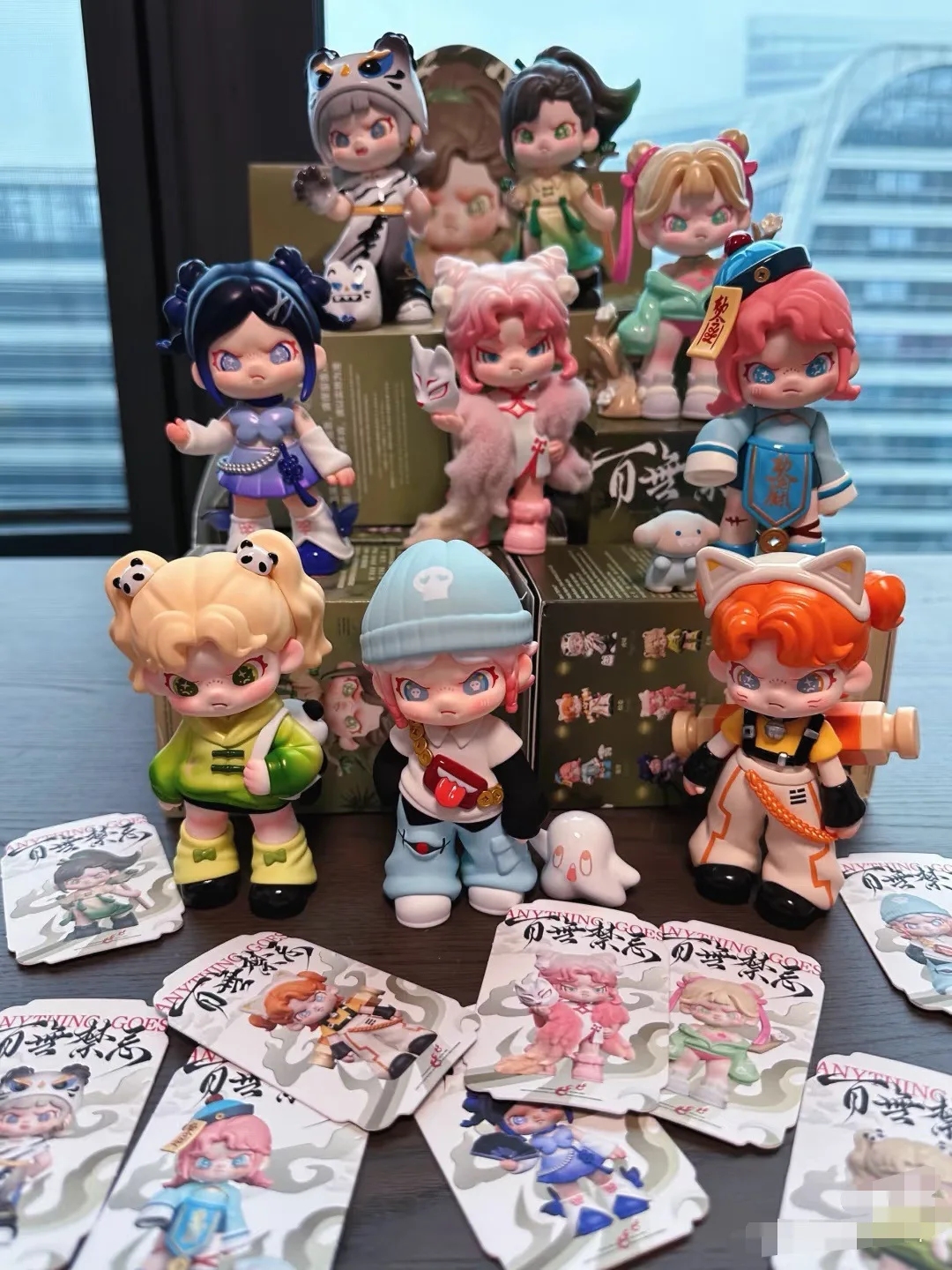 مجموعة تمثال على الطراز الصيني مائة من سلسلة تابوس صناديق أعمى من الجيل الخامس ألعاب دورا العصرية هدايا زينة لسطح المكتب #3