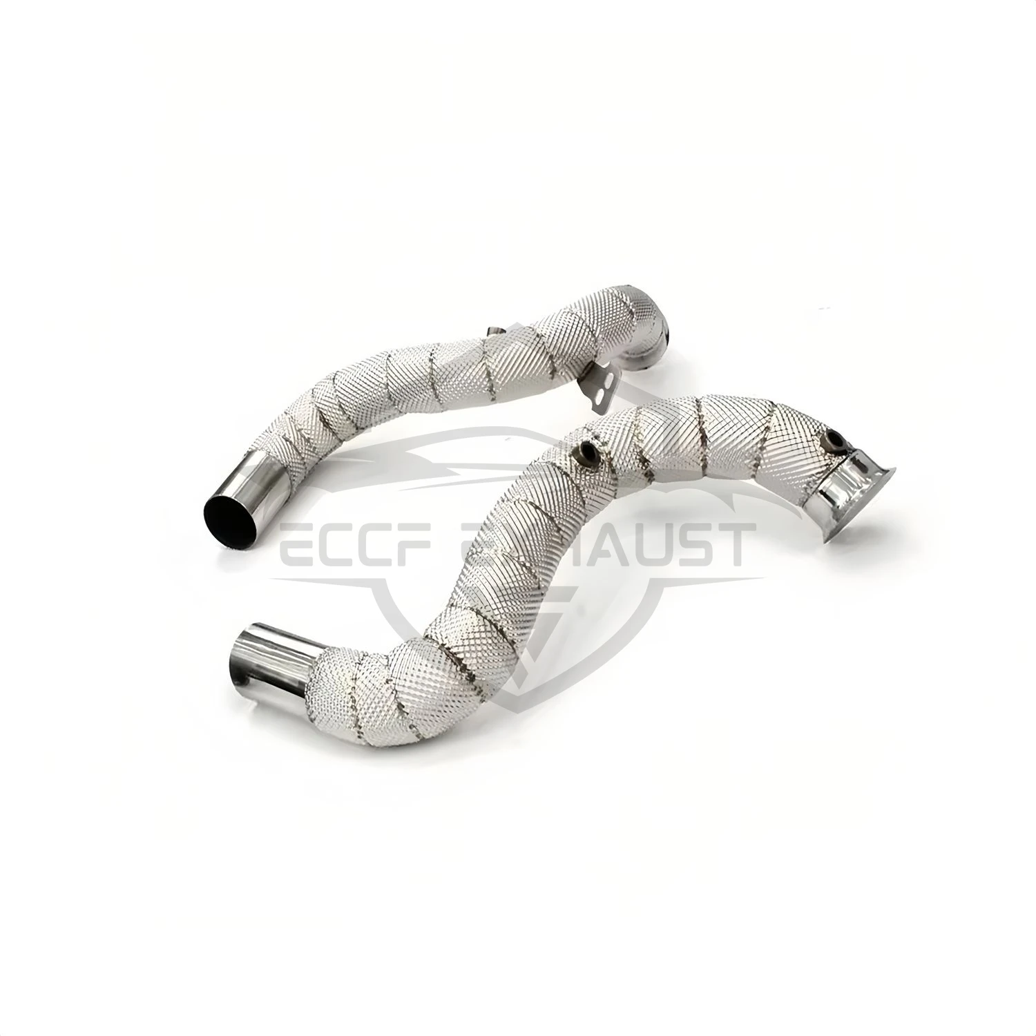 

Sports Stainless Steel Downpipe With Heat Shield For Mercedes AMG C63 W20 Aggressive Exhaust Sound High Flow Performance Upgrade