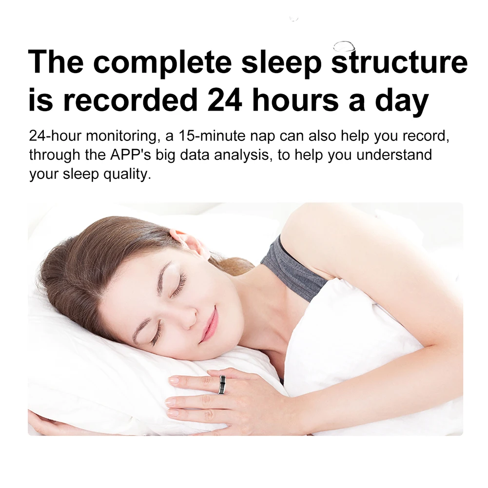 Smart Ring Fitness Herzfrequenz-Tracker Bluts auer stoff monitor wasserdichte multifunktion ale Modi Schlaf überwachung Ring Sport Recorder