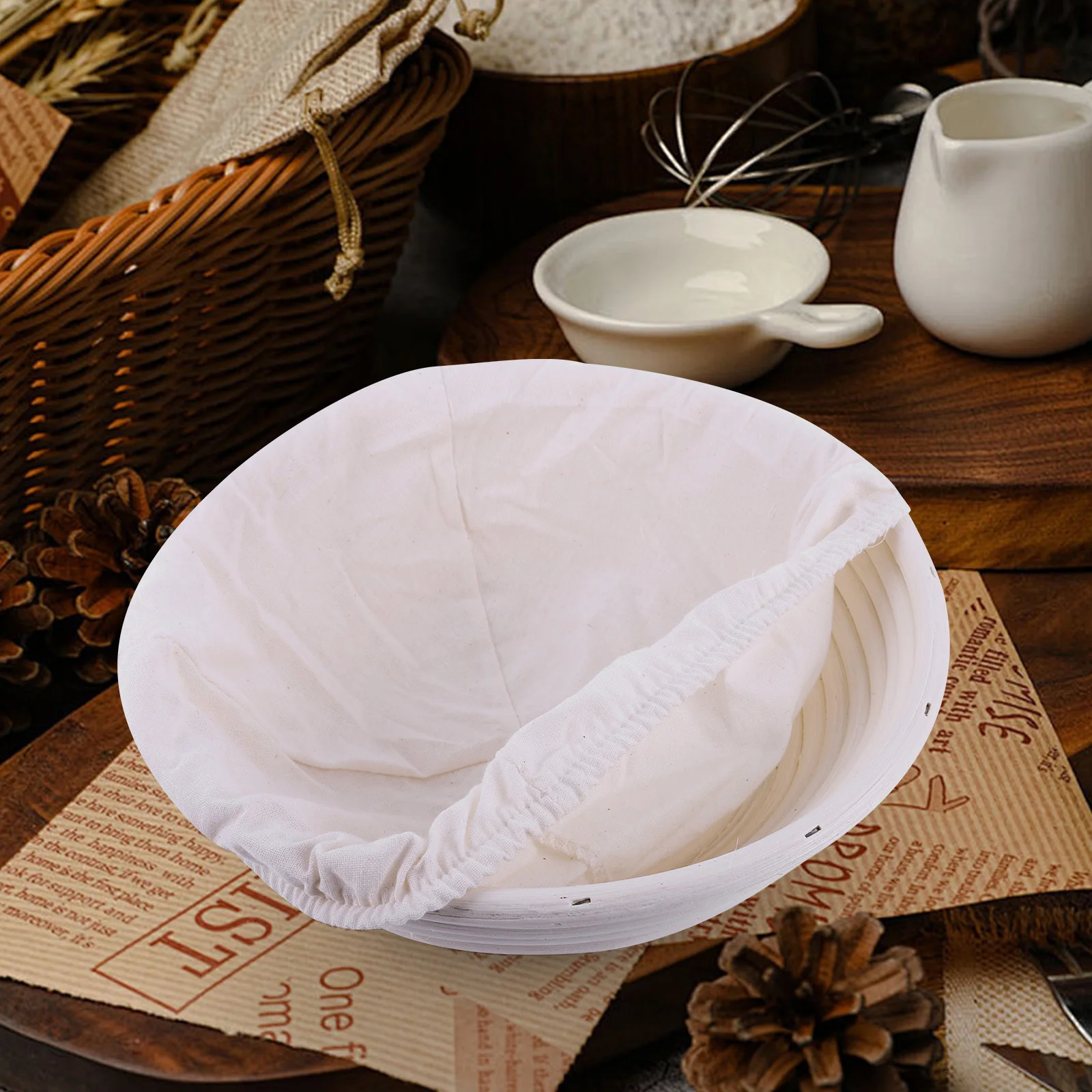 Cast Iron Dutch Oven Set with Skillet Lid Bread Dutch Oven Pot Silicone Handles Fermentation Basket Pot Set for Campfire Cooking