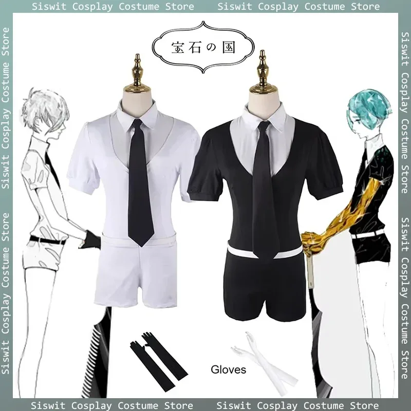 

Anime Land of The Lustrous Jumpsuits Costume Cosplay Full Set Props Accessories Bodysuit Holiday Party Carnival Dress Up Uniform