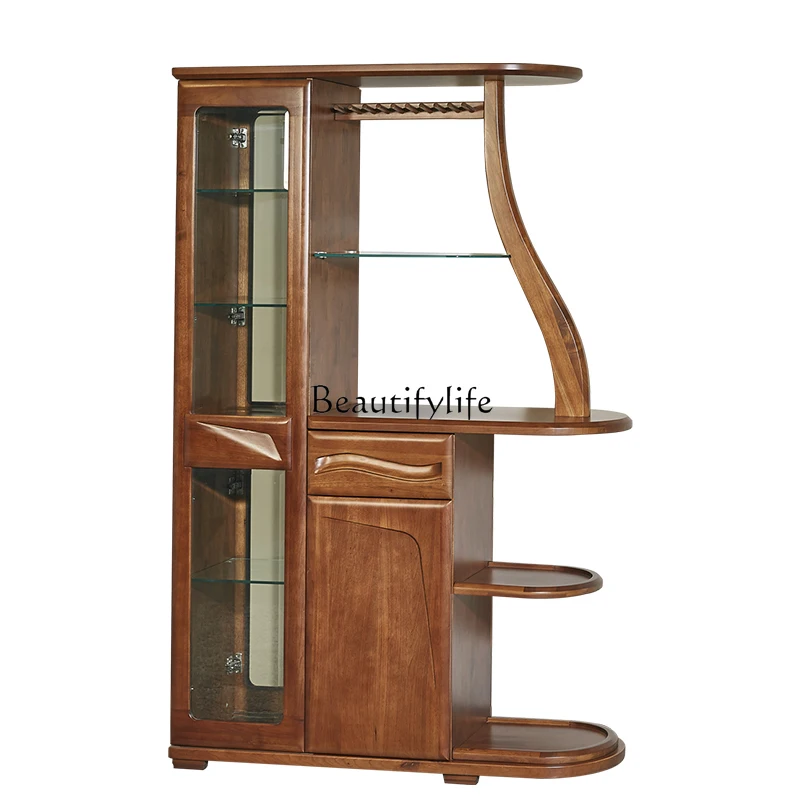 

Living room solid wood partition cabinet double-sided screen cabinet