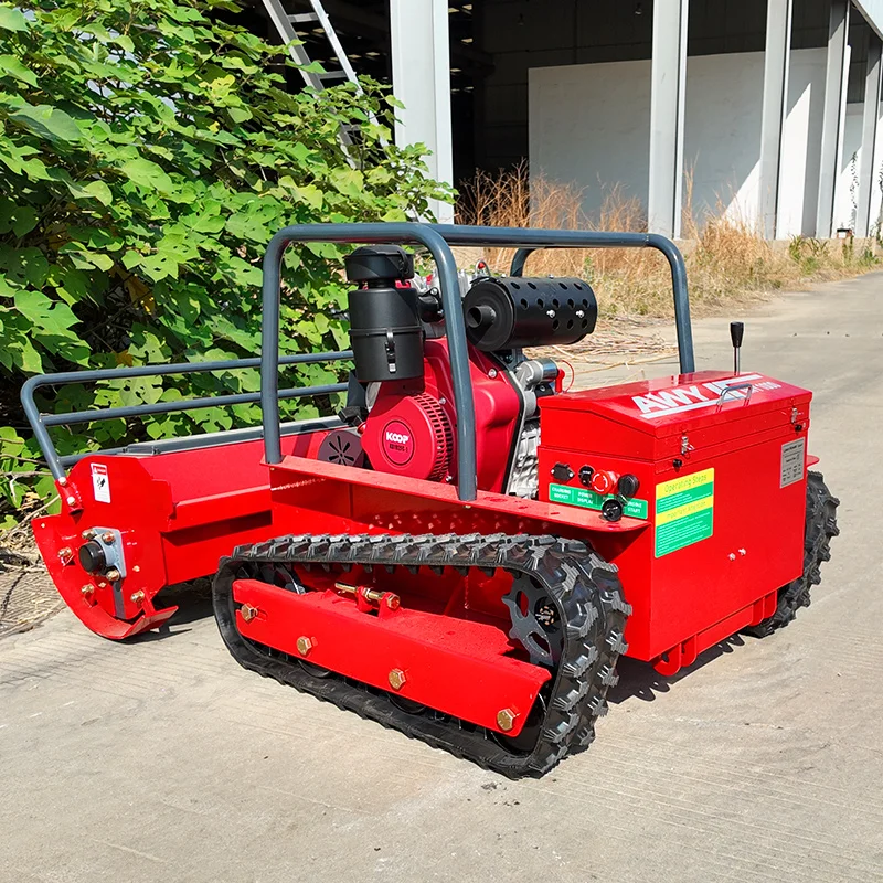 Индивидуальная мини-флакосилка 800 мм 1000 мм 1200 мм домашняя роботизированная дизельная мощность с дистанционным управлением гусеничная косилка для резки