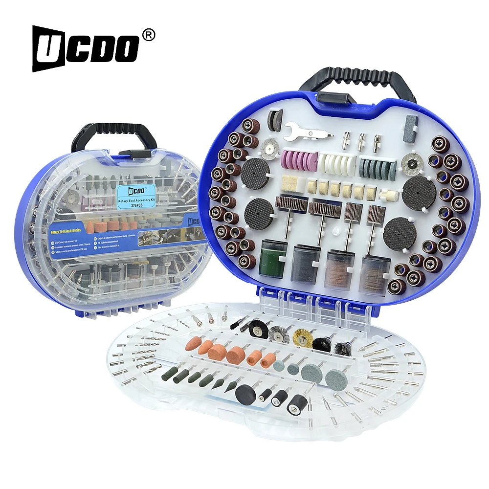 UCDO 276pcs Electric Rotary Tool Accessories Set for Electric Rotary Pen Mini Drill Tool Sanding Drilling Grinding Polishing