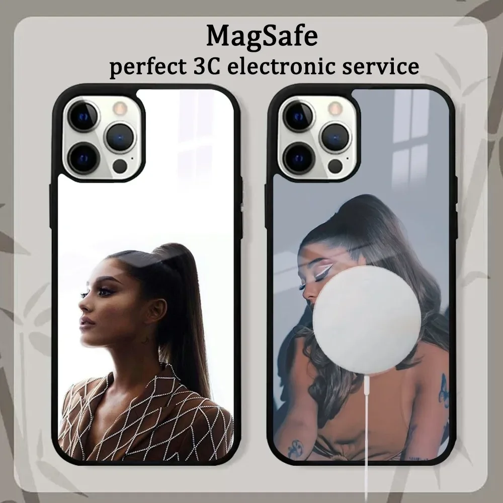 A- Ariana G-Grande Yes And Phone Case For iPhone16 15 14 13 12 11 Pro Max Plus Mini Mirror Magnetic Cover