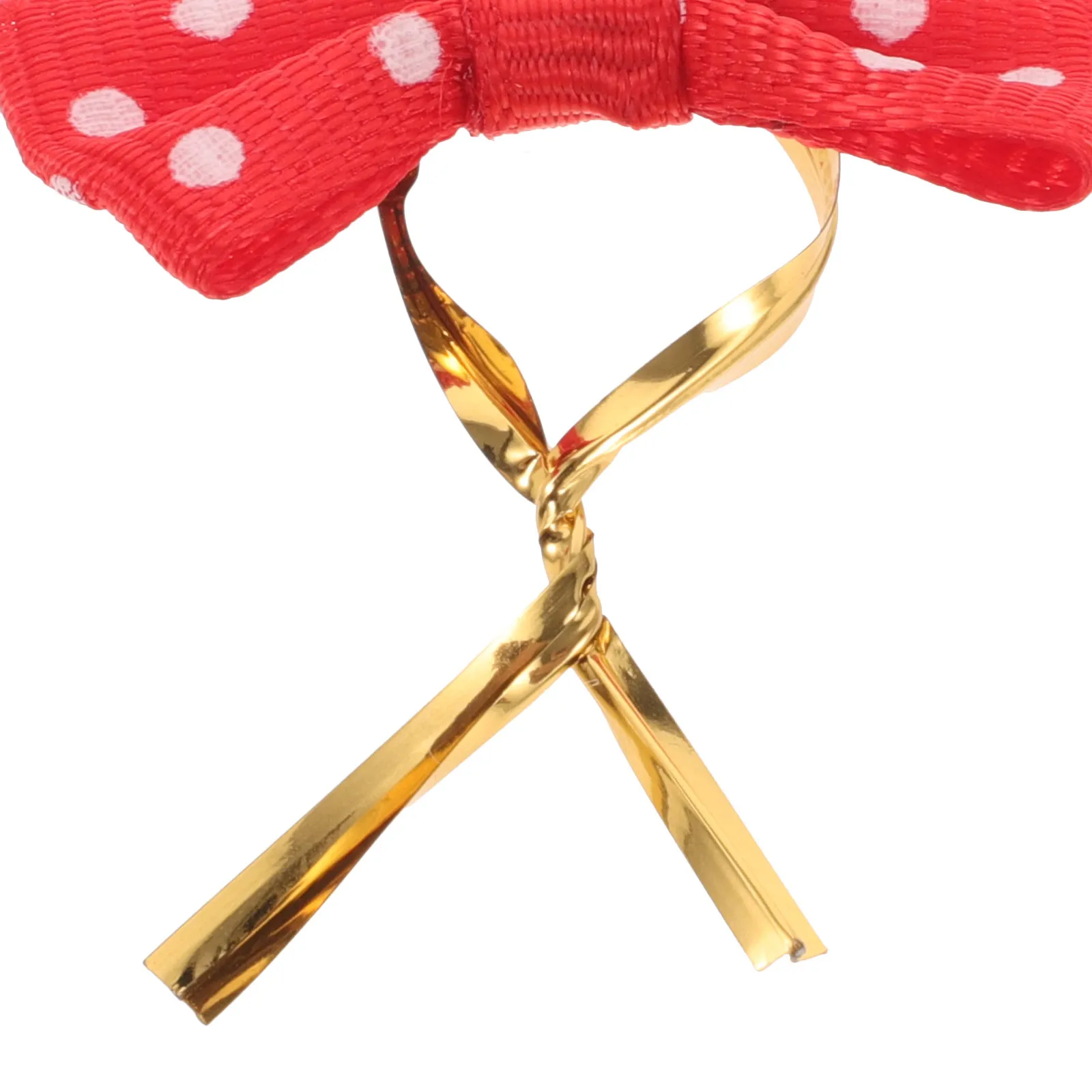 

200Pcs Gold Tie for Gift Packing Ribbon Bow Sealing Ties Party Favor Bags Lollipops Cake Pops Tie Sealing Ties