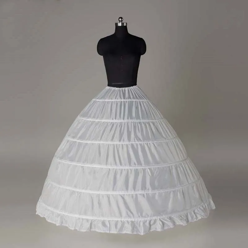 도매 6 농구 신부 웨딩 페티코트 2021 푹신한 볼 가운 Crinoline Underskirt 웨딩 액세서리 무료 배송