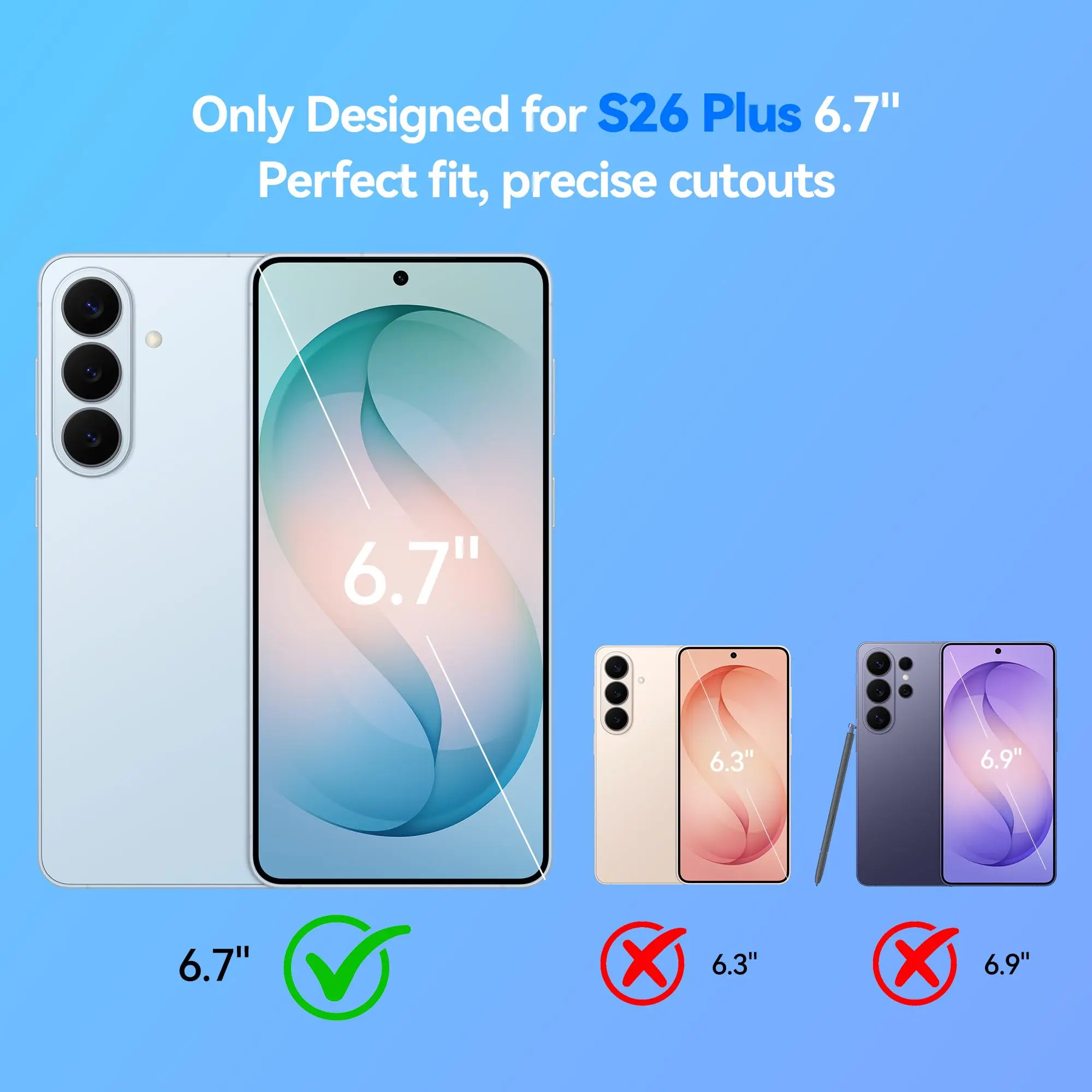NEWDERY 9500mAh Battery Case for Samsung Galaxy S26 Plus Power Bank Slim Protective Portable Charger Case Battery Pack